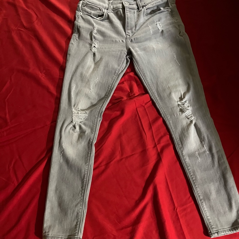Express  Gray Distressed Women Jeans 6regular